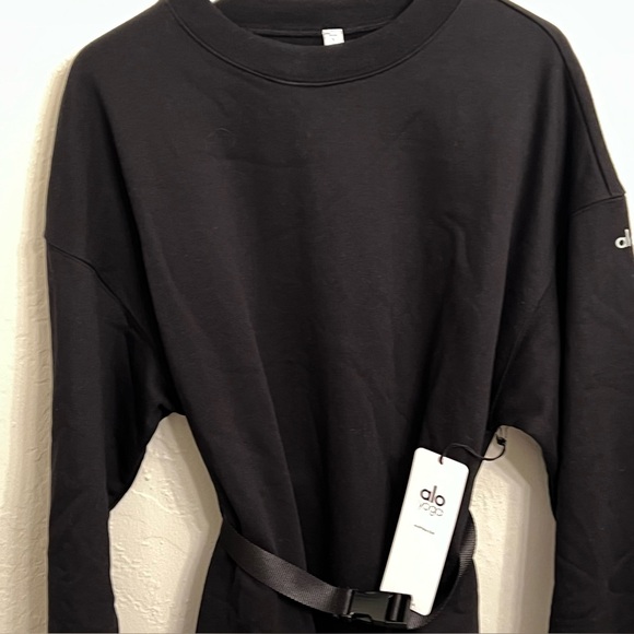 Alo Yoga Cityscape Sweatshirt Dress Black Size Large NWT - Picture 6 of 10